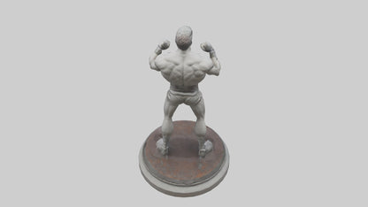Fighter statue model 3D model