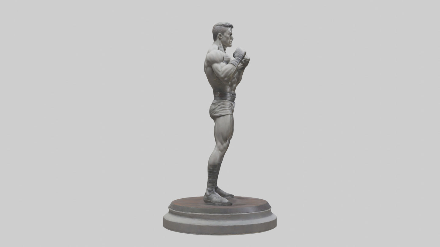 Fighter statue model 3D model