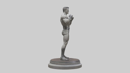 Fighter statue model 3D model