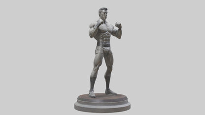 Fighter statue model 3D model