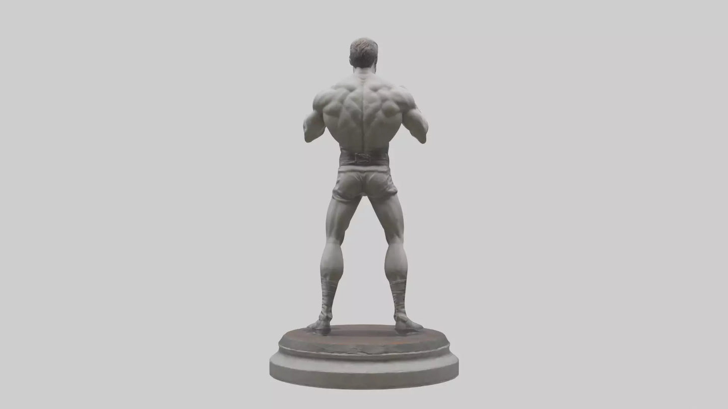 Fighter statue model 3D model