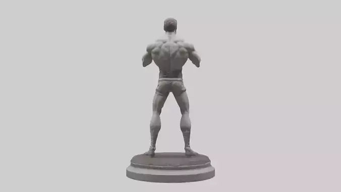 Fighter statue model 3D model