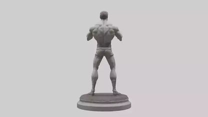 Fighter statue model 3D model