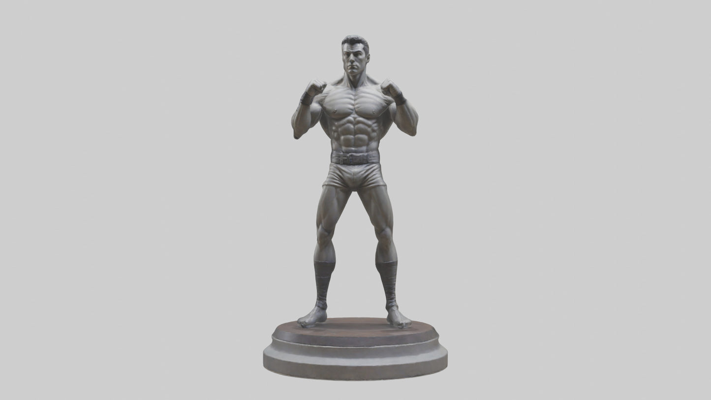 Fighter statue model 3D model