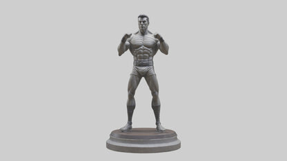 Fighter statue model 3D model