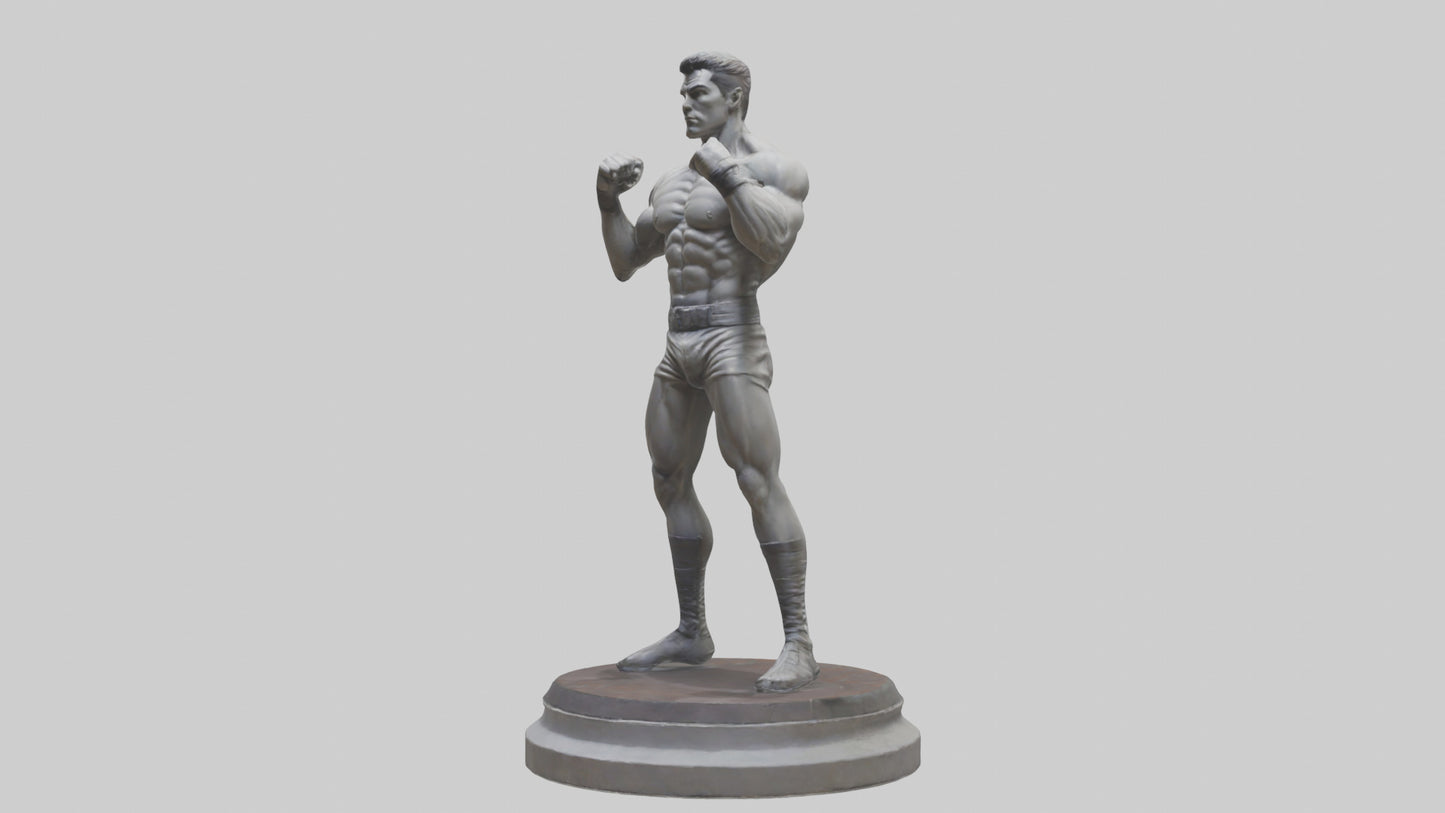 Fighter statue model 3D model