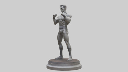 Fighter statue model 3D model
