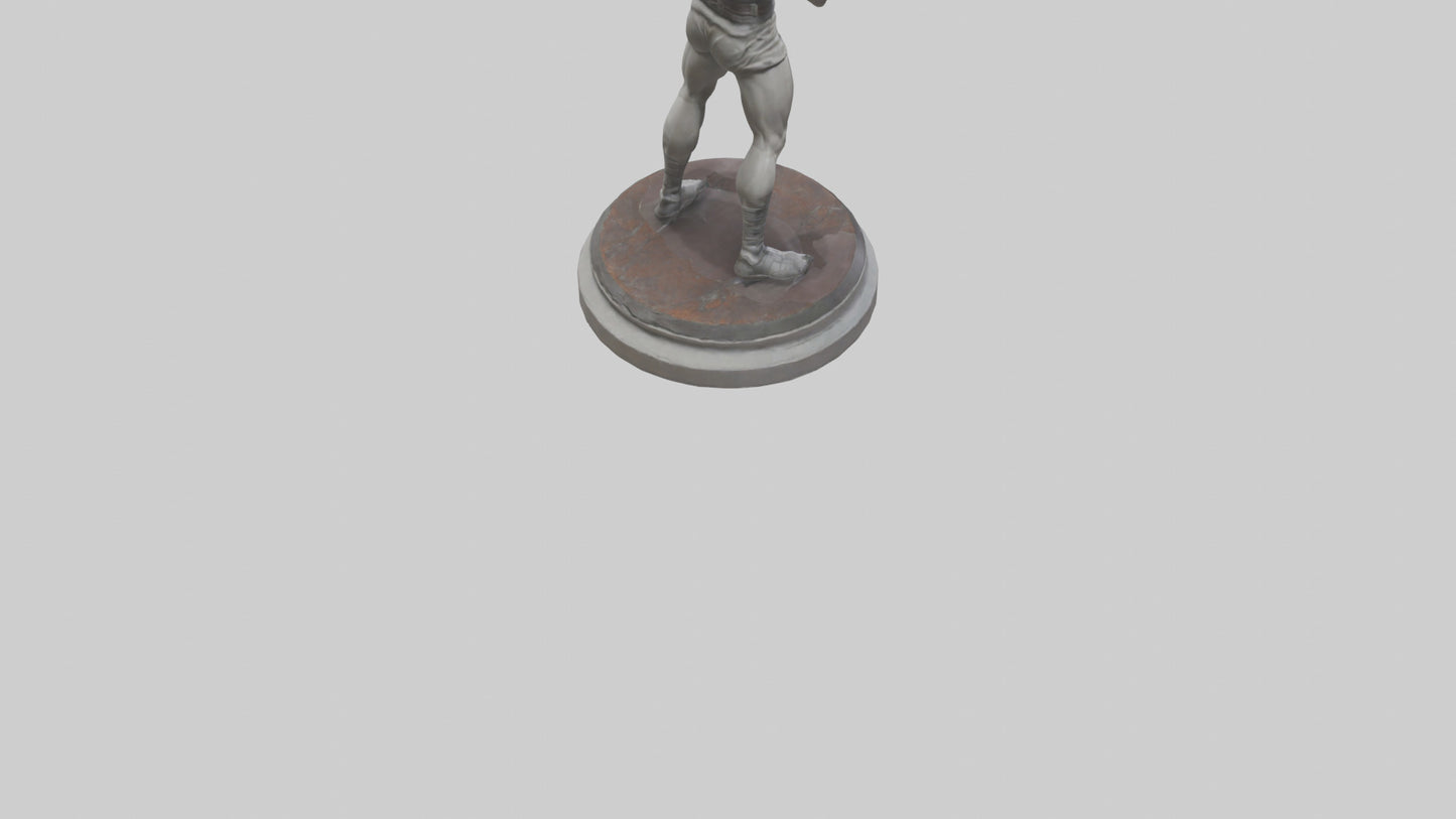 Fighter statue model 3D model