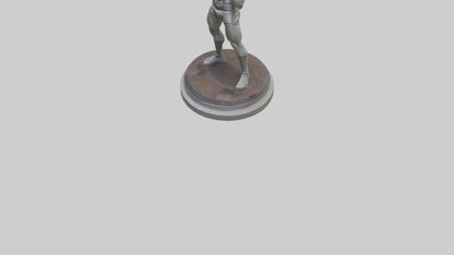 Fighter statue model 3D model