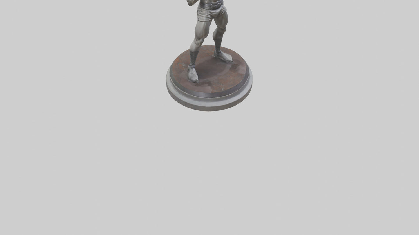Fighter statue model 3D model
