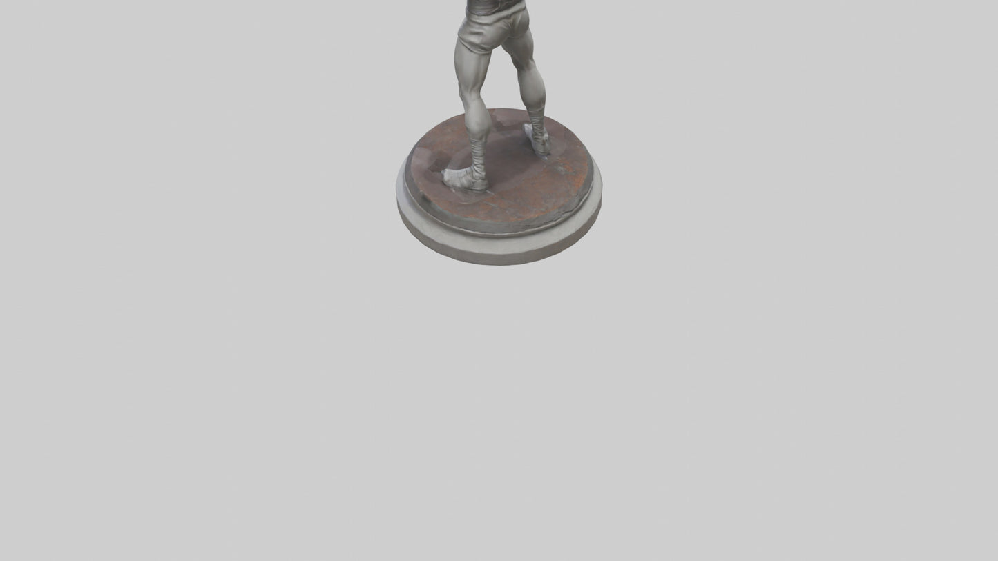 Fighter statue model 3D model