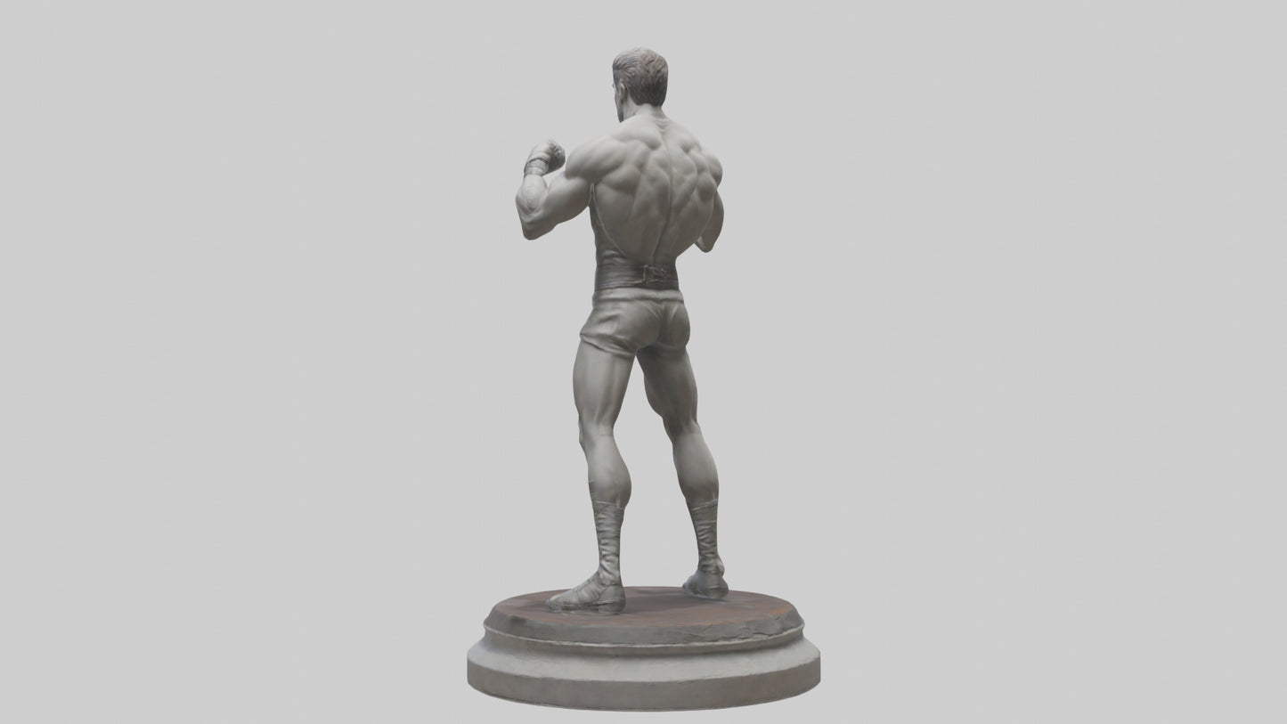 Fighter statue model 3D model