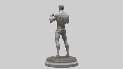Fighter statue model 3D model