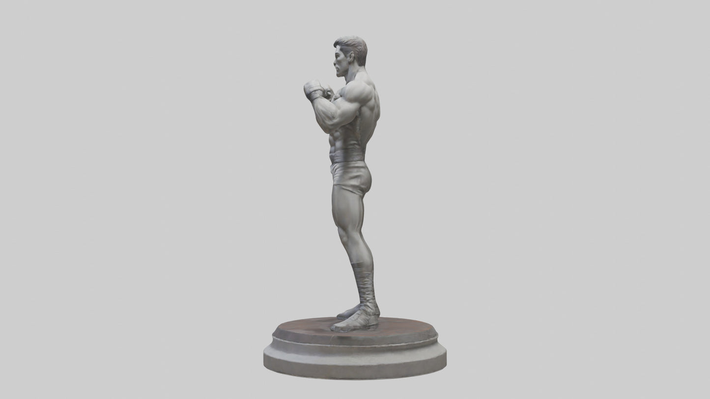 Fighter statue model 3D model