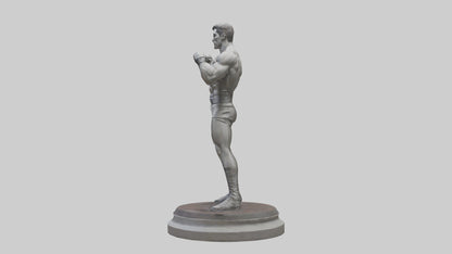 Fighter statue model 3D model