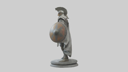 Fighter with Shield Sculpture model 3D model
