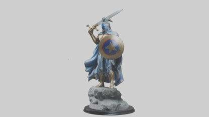 Fighting Hero Statue model 3D model