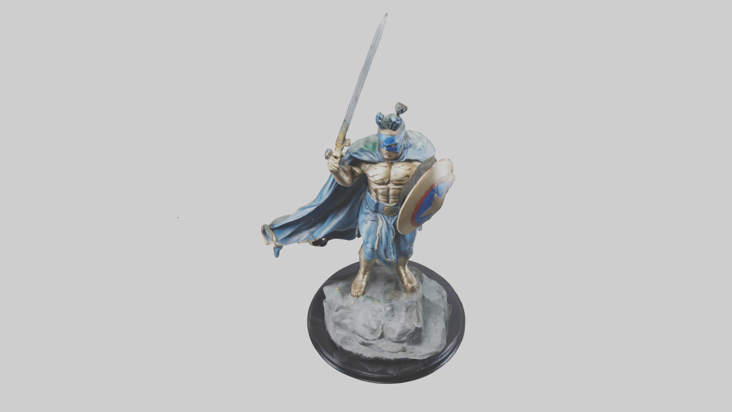 Fighting Hero Statue model 3D model