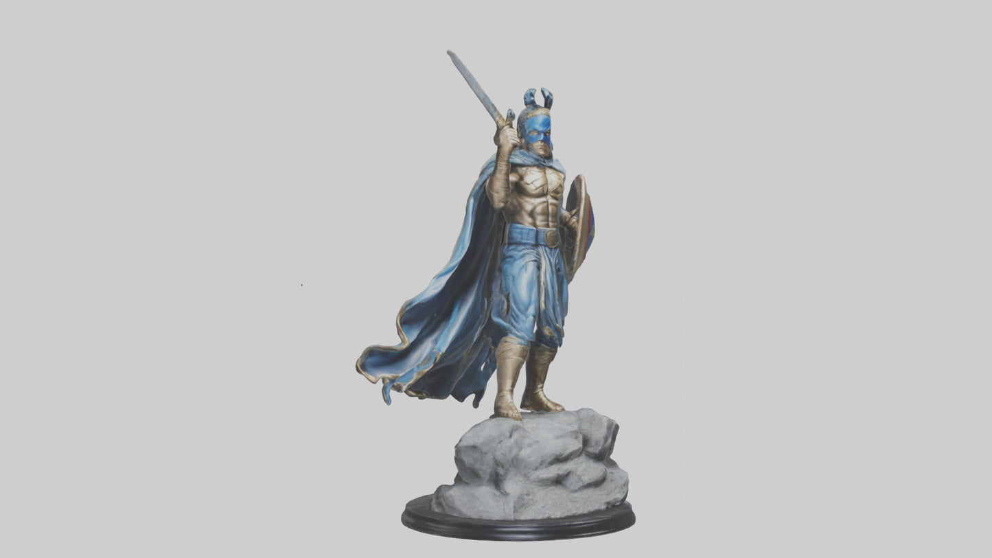 Fighting Hero Statue model 3D model