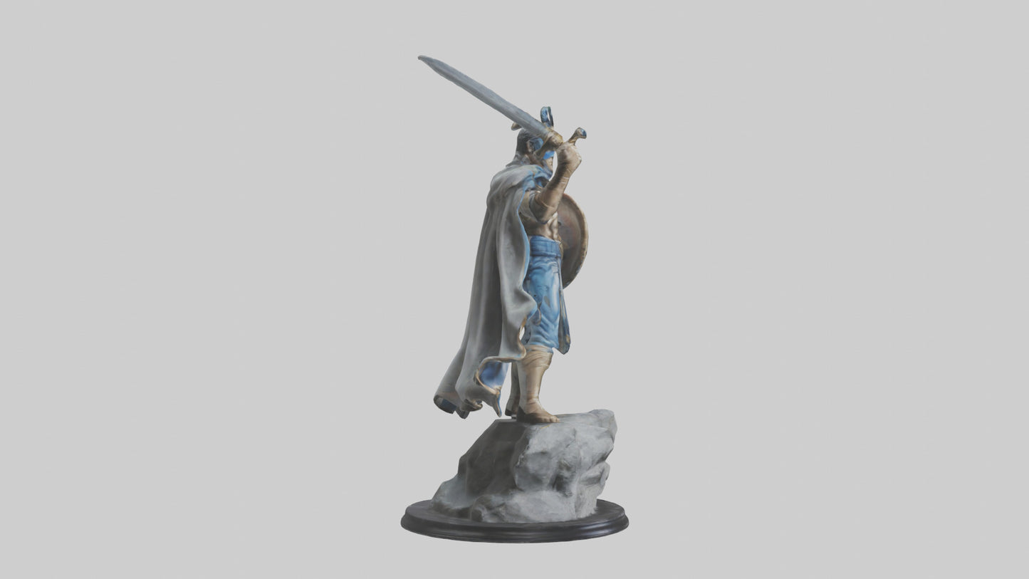 Fighting Hero Statue model 3D model