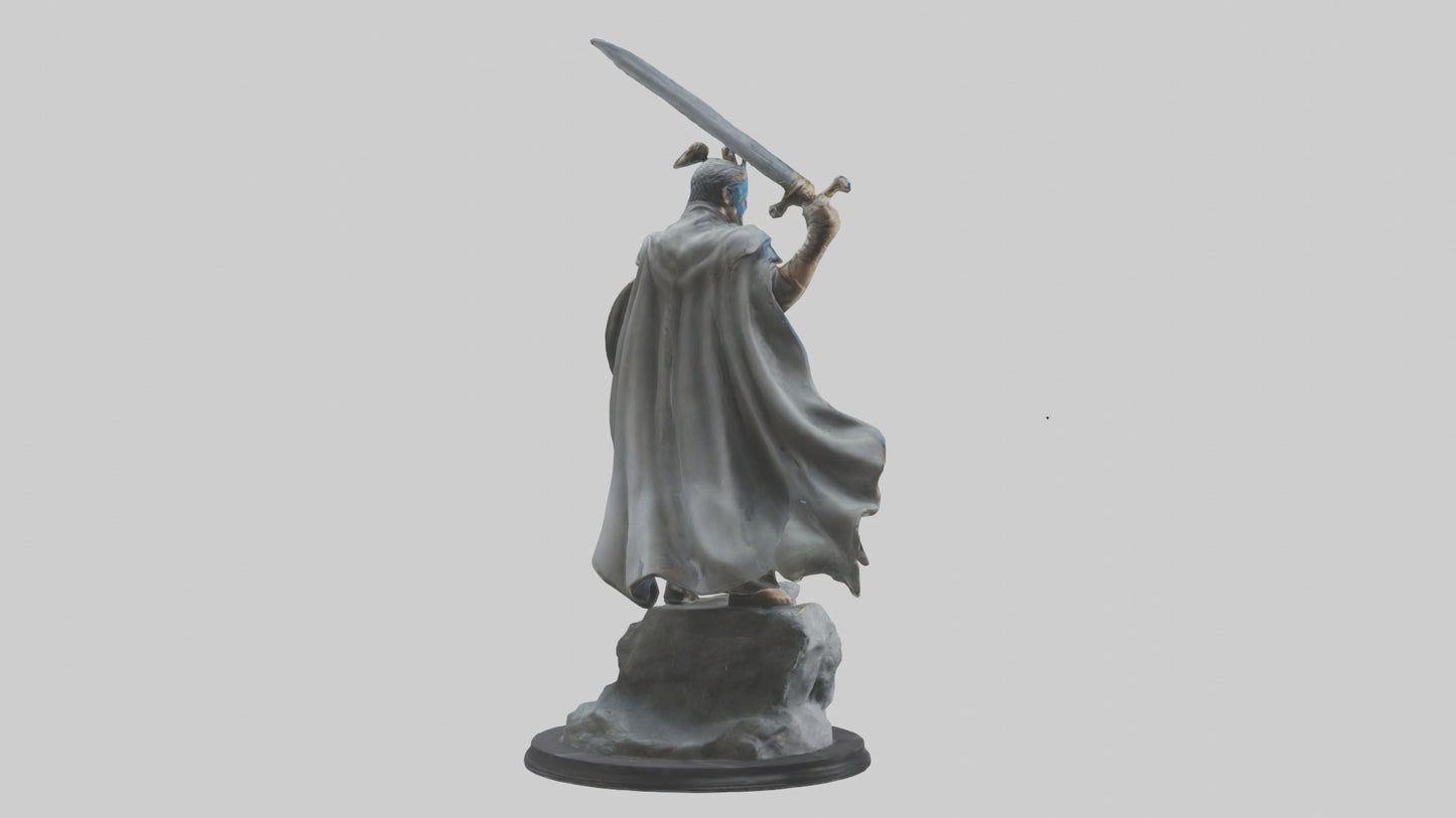 Fighting Hero Statue model 3D model