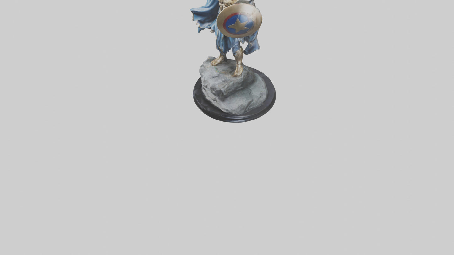 Fighting Hero Statue model 3D model