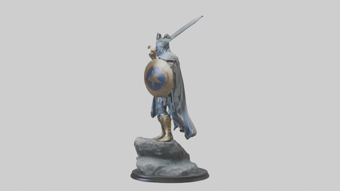 Fighting Hero Statue model 3D model