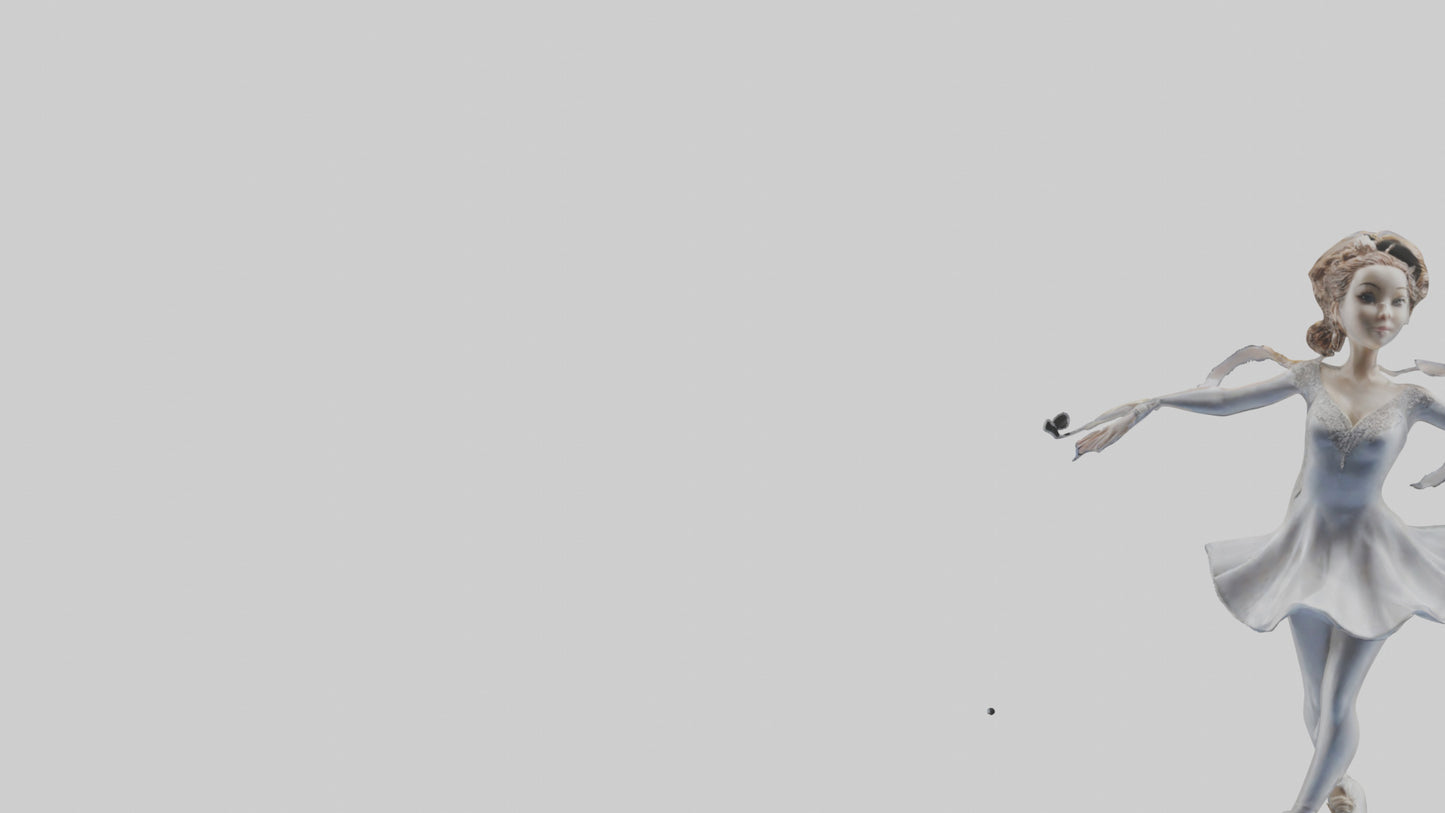 3D model Figure Skater Performing Spin statue model VR / AR / low-poly