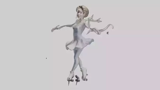 3D model Figure Skater Performing Spin statue model VR / AR / low-poly