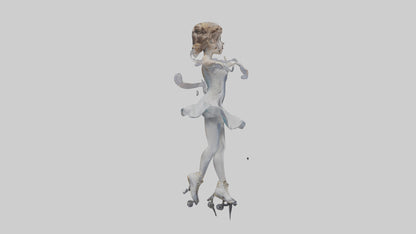 3D model Figure Skater Performing Spin statue model VR / AR / low-poly
