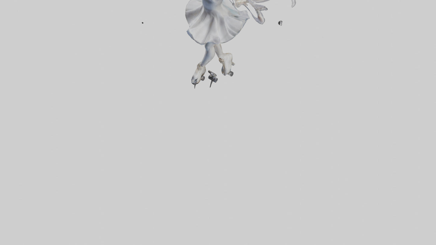 3D model Figure Skater Performing Spin statue model VR / AR / low-poly