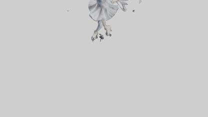 3D model Figure Skater Performing Spin statue model VR / AR / low-poly