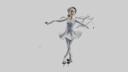 3D model Figure Skater Performing Spin statue model VR / AR / low-poly