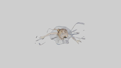 3D model Figure Skater Performing Spin statue model VR / AR / low-poly