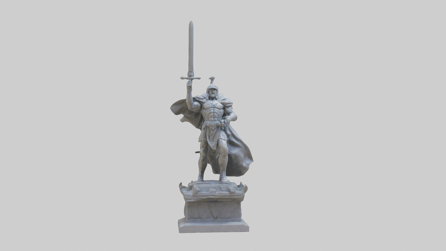 3D model Final Charge of the Hero Statue model VR / AR / low-poly
