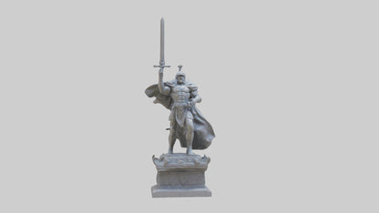 3D model Final Charge of the Hero Statue model VR / AR / low-poly