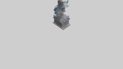3D model Final Charge of the Hero Statue model VR / AR / low-poly