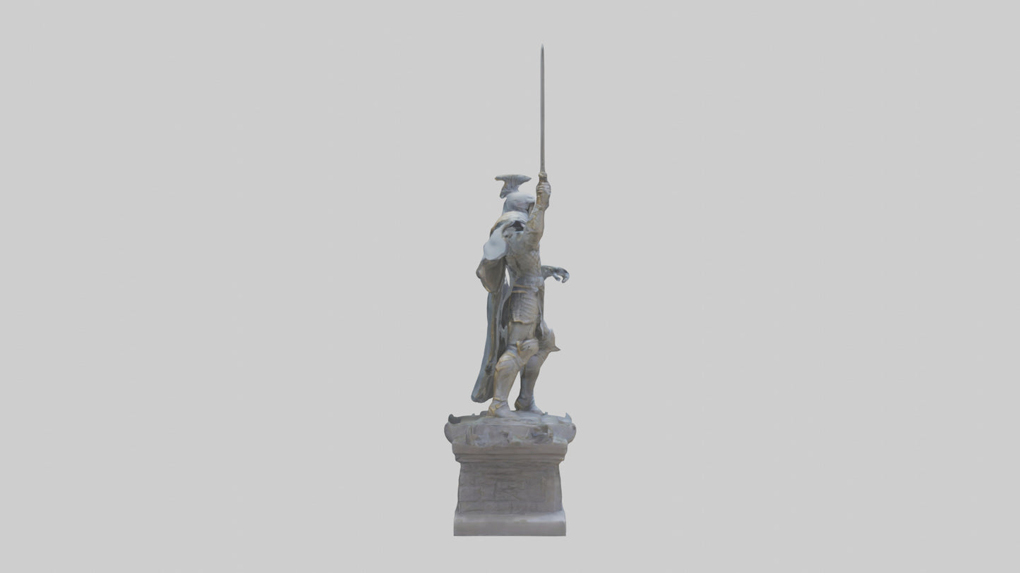 3D model Final Charge of the Hero Statue model VR / AR / low-poly