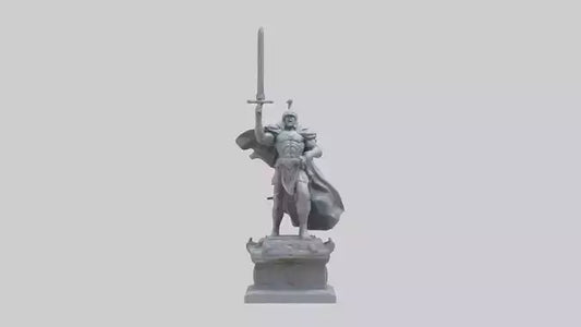 3D model Final Charge of the Hero Statue model VR / AR / low-poly