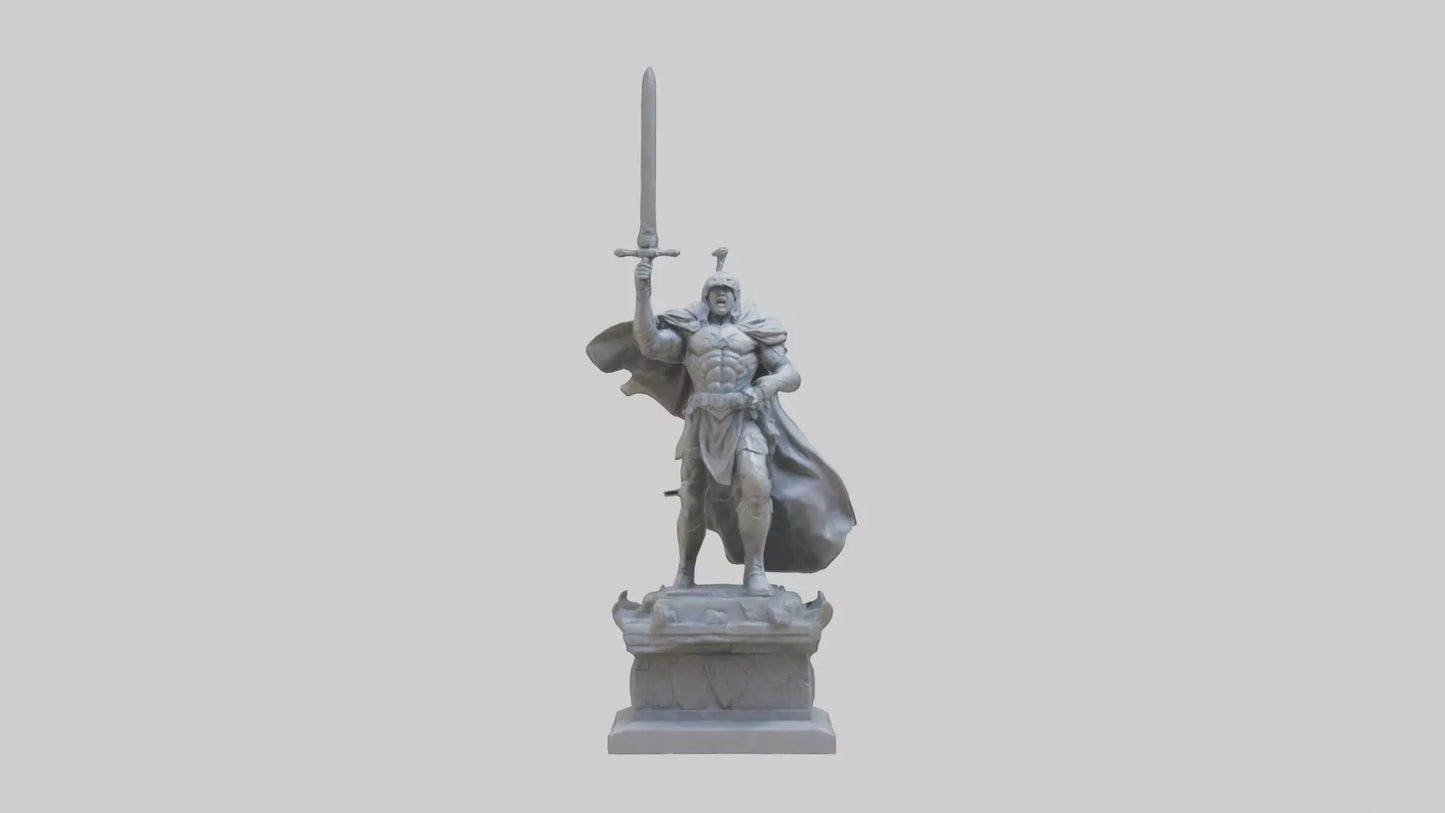 3D model Final Charge of the Hero Statue model VR / AR / low-poly