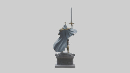 3D model Final Charge of the Hero Statue model VR / AR / low-poly