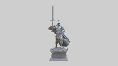 3D model Final Charge of the Hero Statue model VR / AR / low-poly