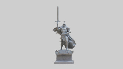 3D model Final Charge of the Hero Statue model VR / AR / low-poly