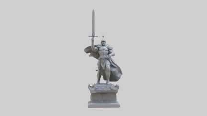 3D model Final Charge of the Hero Statue model VR / AR / low-poly