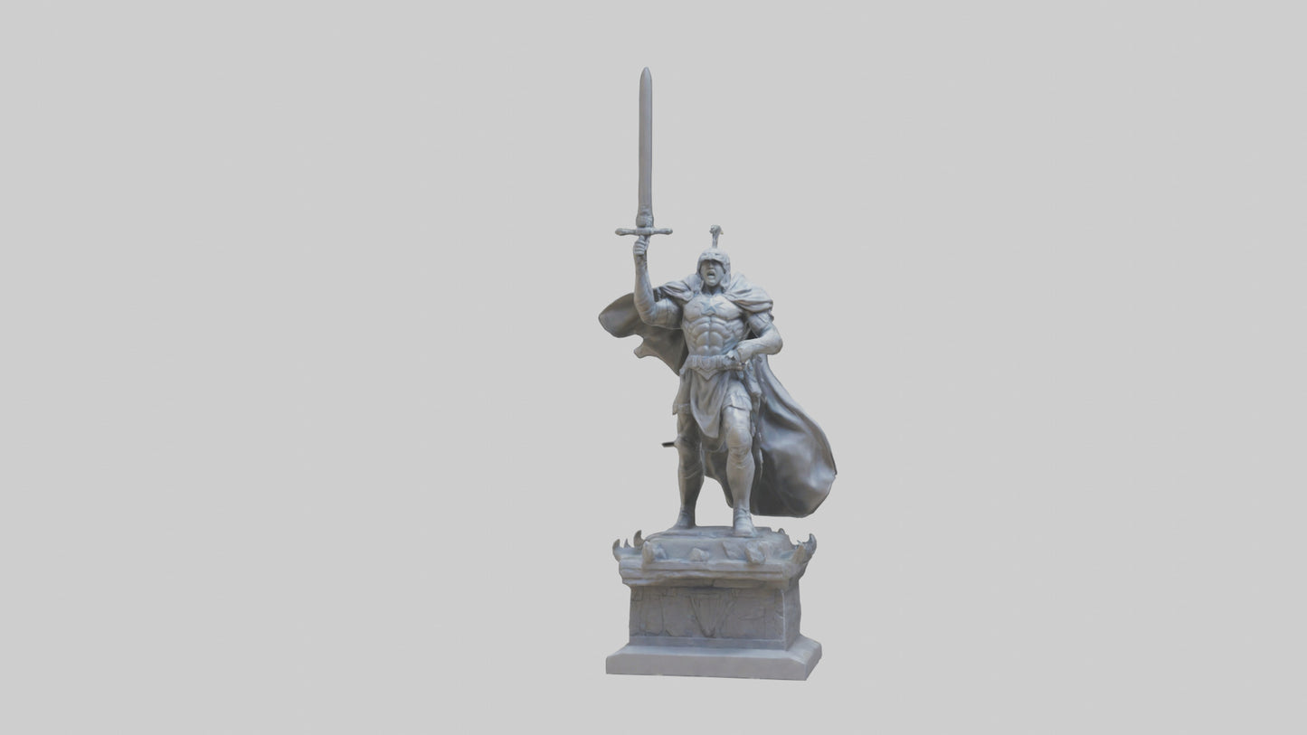 3D model Final Charge of the Hero Statue model VR / AR / low-poly