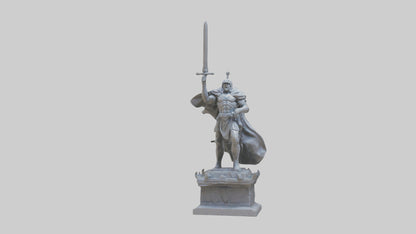 3D model Final Charge of the Hero Statue model VR / AR / low-poly