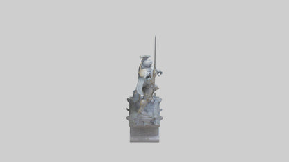 3D model Final Charge of the Hero Statue model VR / AR / low-poly