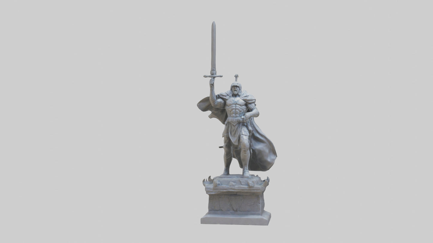 3D model Final Charge of the Hero Statue model VR / AR / low-poly