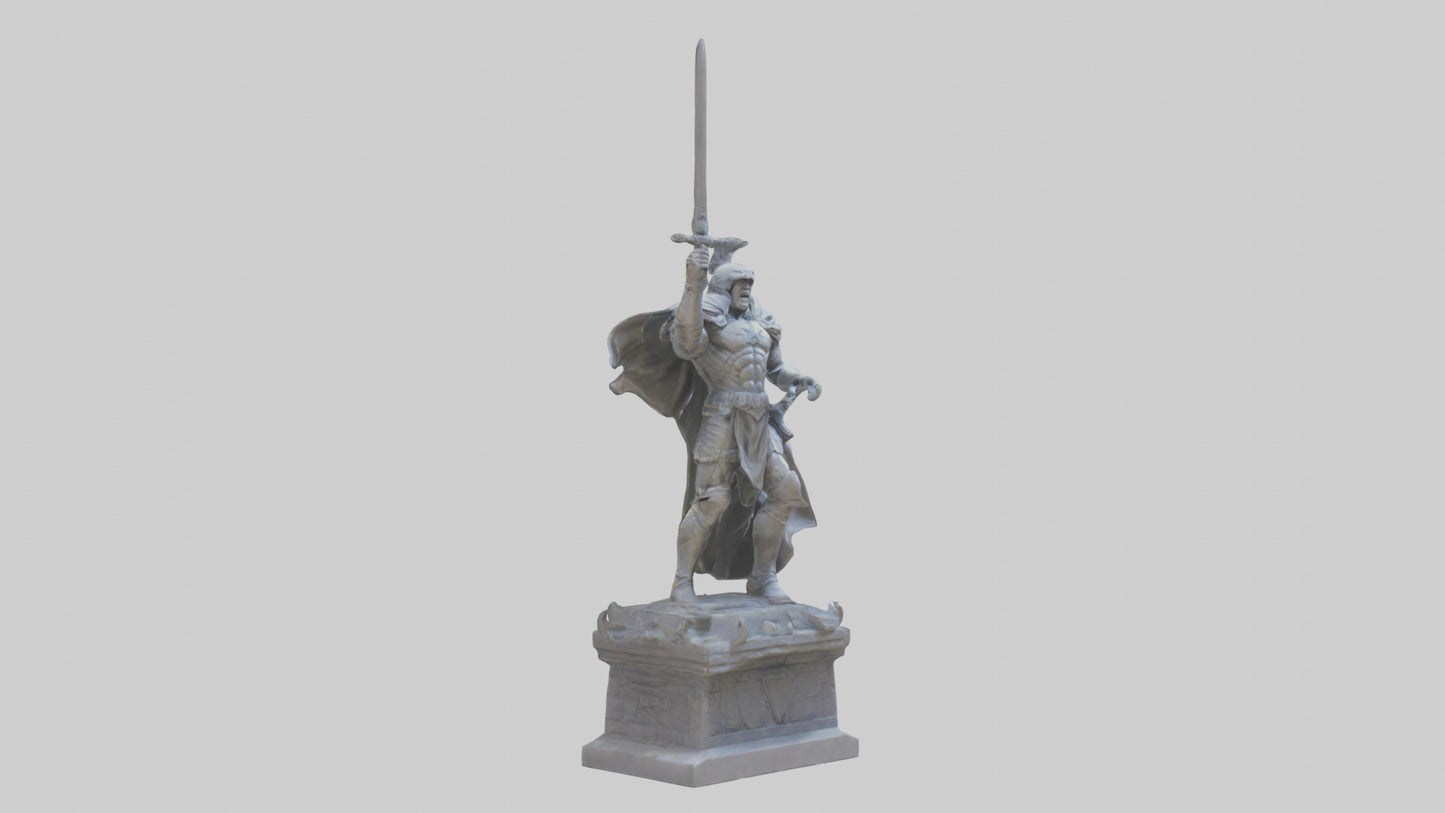 3D model Final Charge of the Hero Statue model VR / AR / low-poly