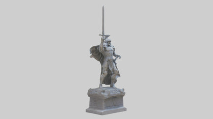 3D model Final Charge of the Hero Statue model VR / AR / low-poly